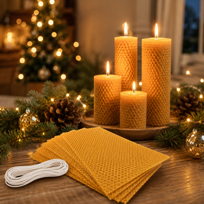 Bienenwachs Kerzen Bastelset | DIY Weihnachtsbasteln für Kinder
