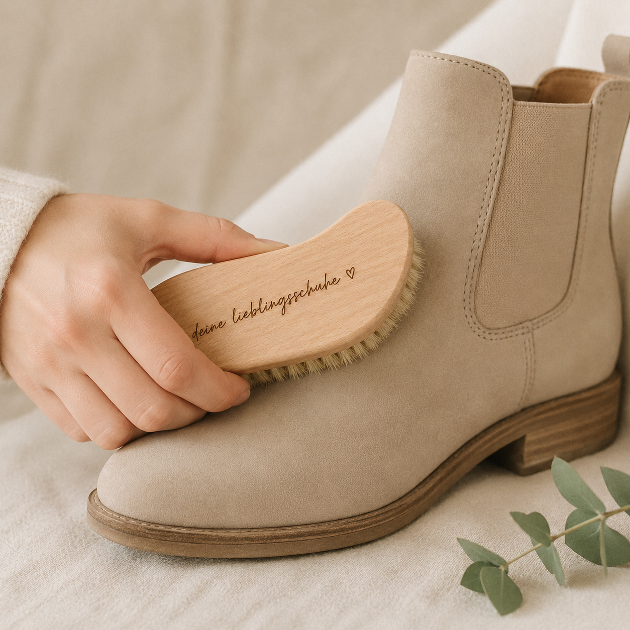 Schuhbürste weich aus Holz – für deine Lieblingsschuhe ♡
