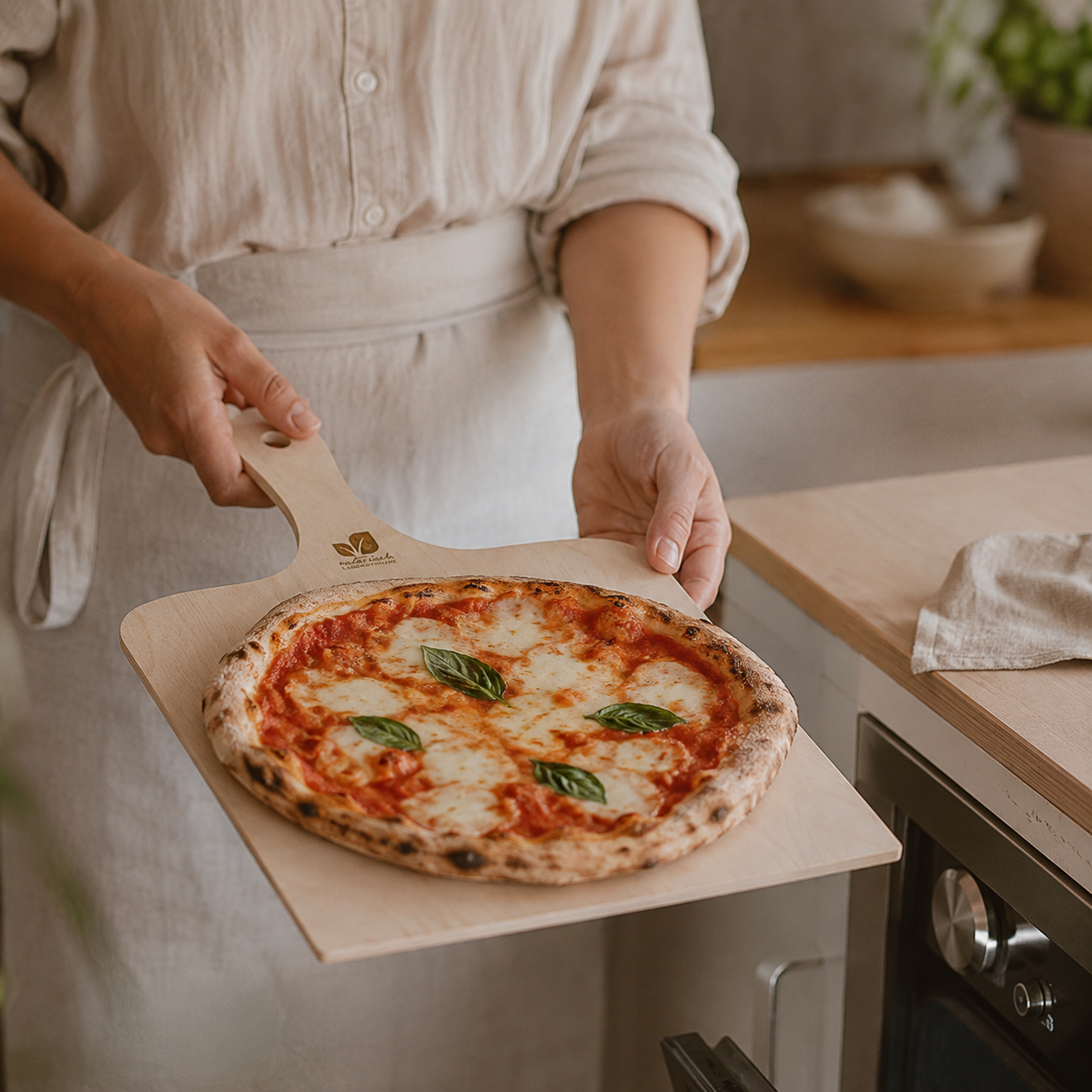 Pizzaschieber Holz 30 cm – für Pizza & Flammkuchen