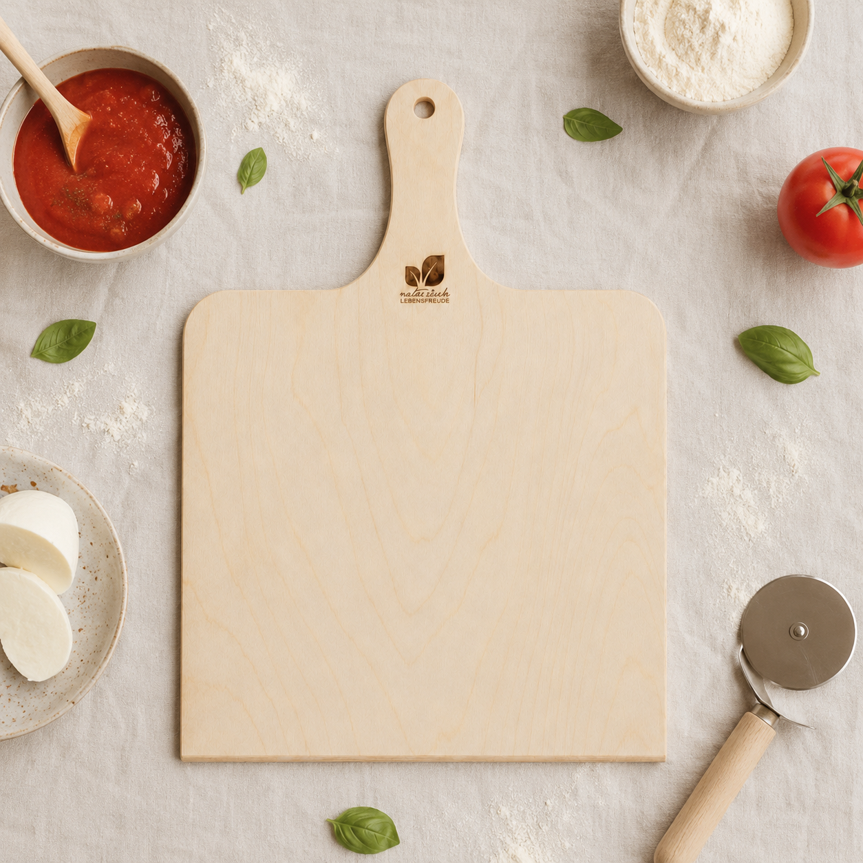 Pizzaschieber Holz 30 cm – für Pizza & Flammkuchen