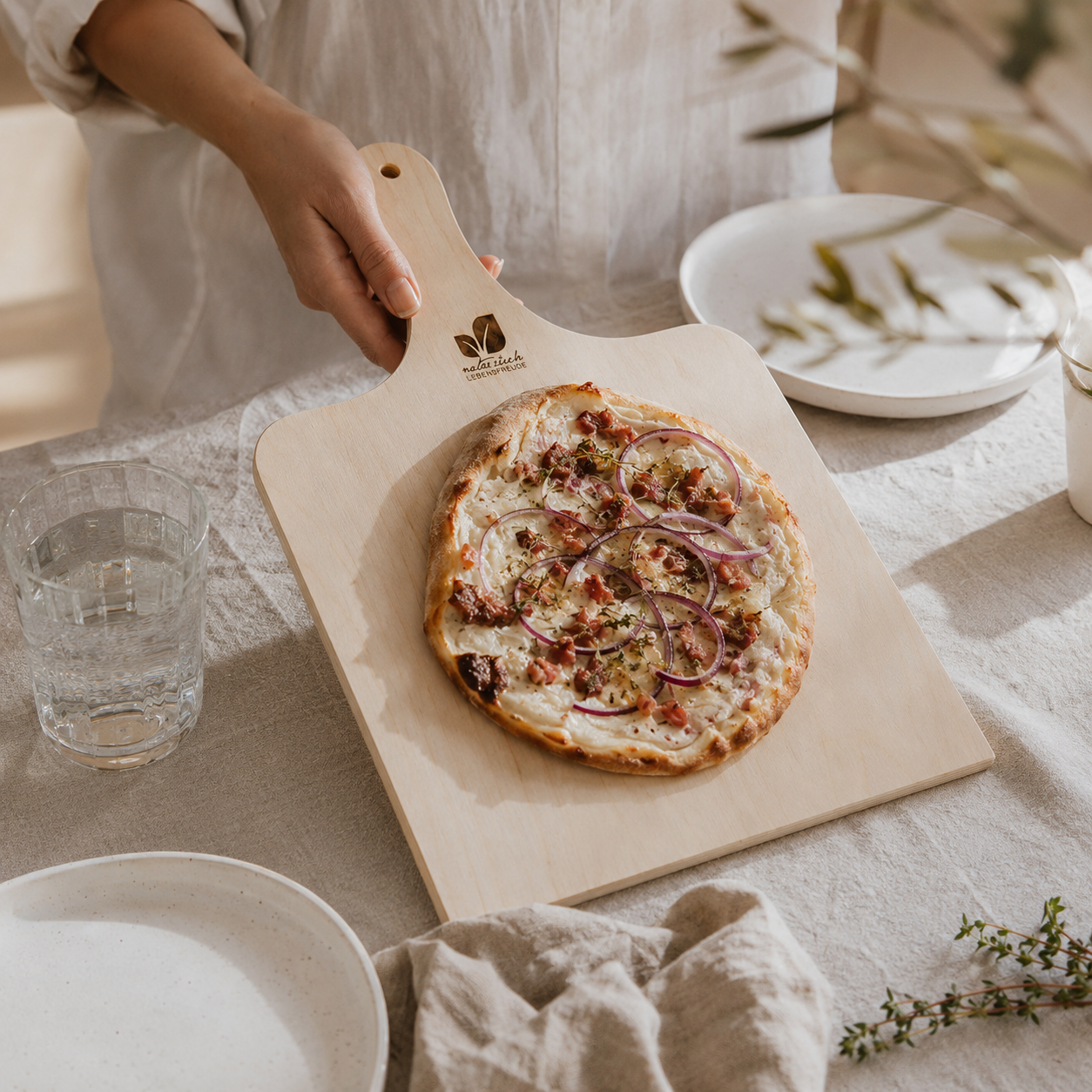 Pizzaschieber Holz 30 cm – für Pizza & Flammkuchen