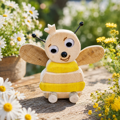 Deko Biene aus Holz – liebevolle Dekoration für Frühling & Sommer