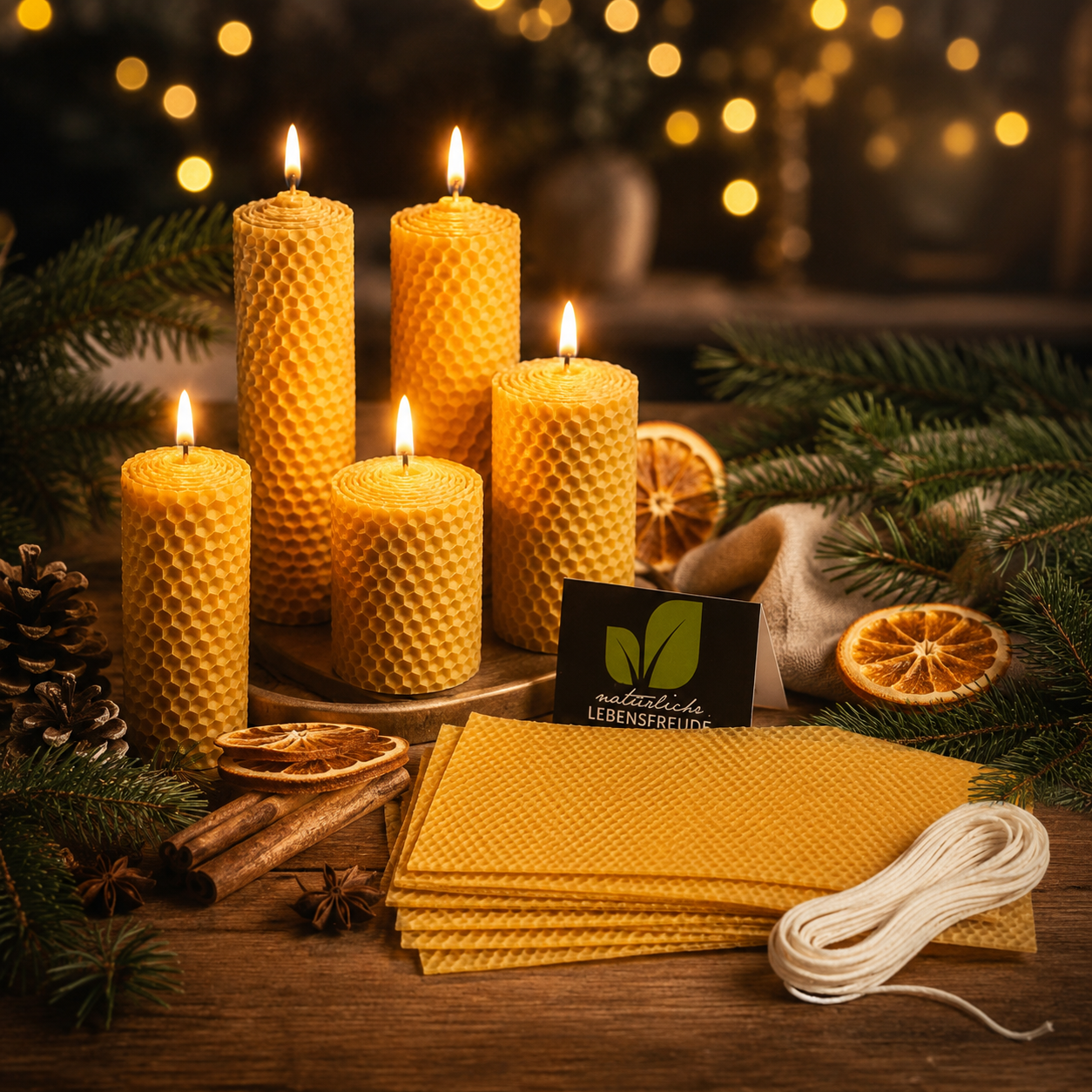 Bienenwachs Kerzen Bastelset | DIY Weihnachtsbasteln für Kinder