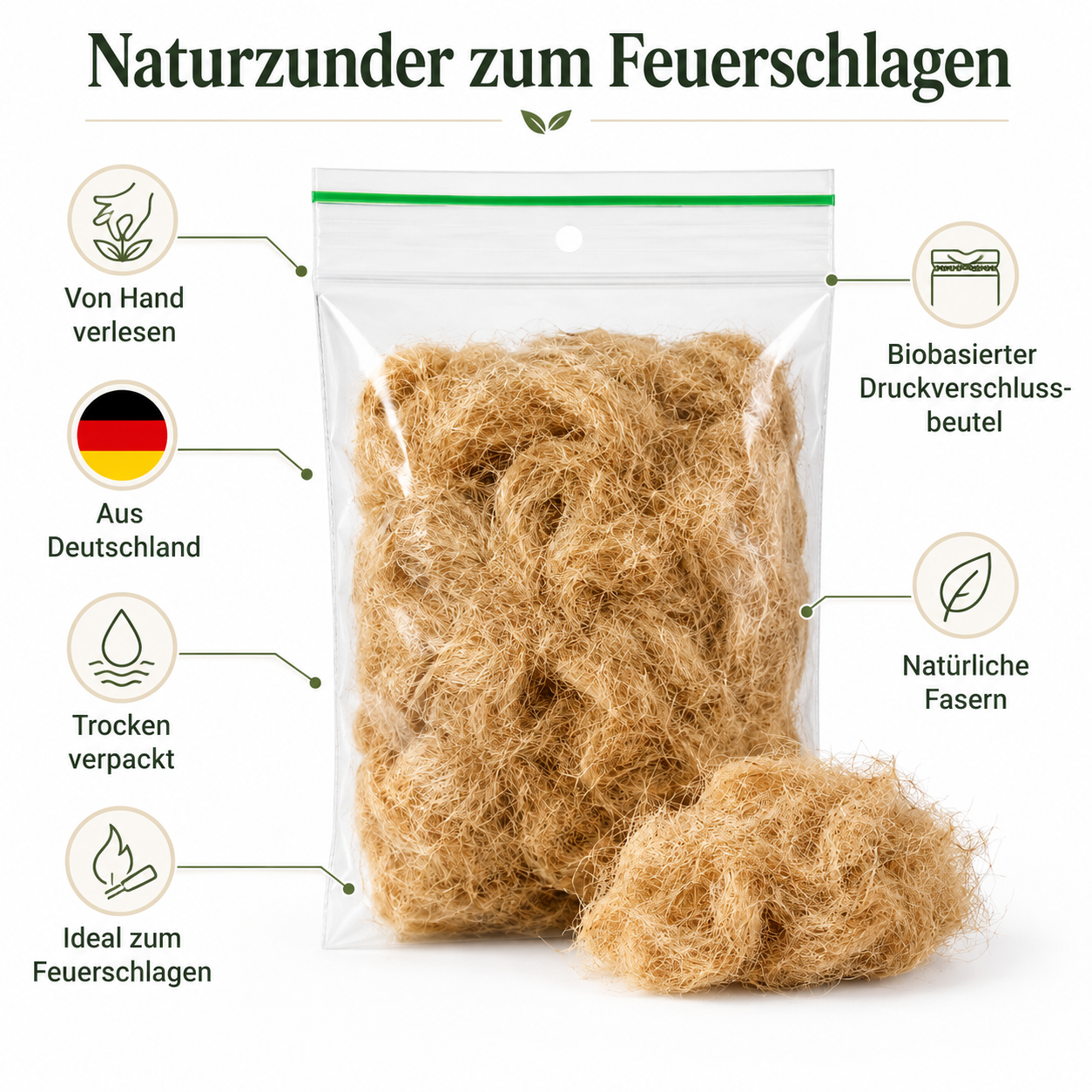 Zunder für Feuerschläger – Naturzunder aus Deutschland